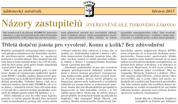 Tříletá dotační jistota pro vyvolené. Komu a kolik? Bez zdůvodnění