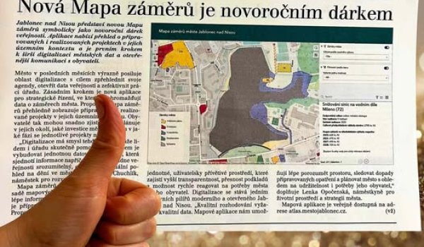 Atlas/Mapa záměrů pro Jablonec